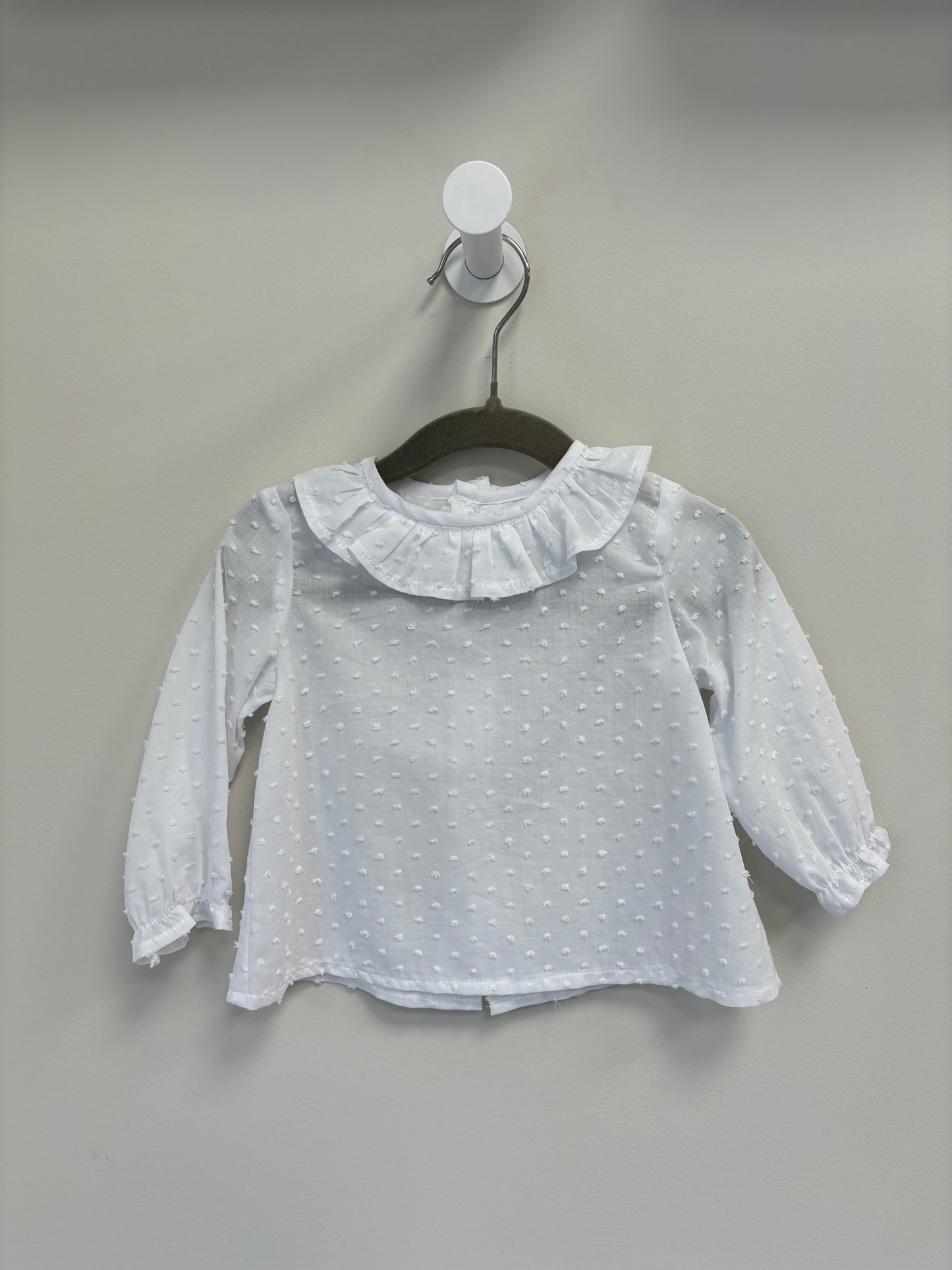 BLUSA PLUMETI CUELLO VOLANTE