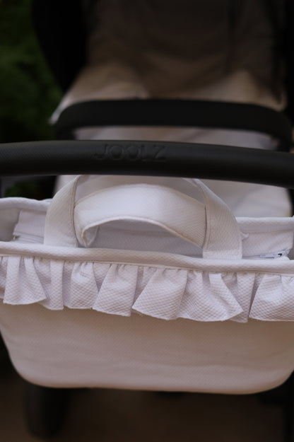 BOLSA DE CARRO PEQUEÑA PIQUE PLUS BLANCO